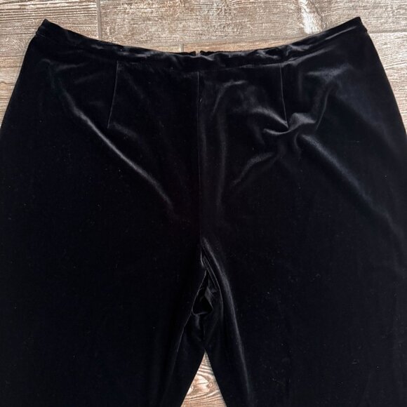 Vtg Velvet Pants Womens 22W Zip Back‎ 90s Plus Evening Party Whimsigoth Stretch - Picture 3 of 5